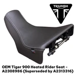 Oem Triumph Tiger 900 Heated Rider Seat A2308986 (superseded By A2313316). Fixed Price $340.00.