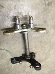 69,70 Yamaha YL5T 100, YG5 80, Front Forks Triple Clamps, 206-23340-00-33. Fixed Price $49.00.