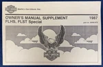 Harley-davidson 99466-87S 1987 Flhs, Flst Special Owner's Manual Supplement. Fixed Price $25.00.
