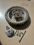1975 1976 Yamaha DT250 DT400 Oem Rear Wheel #94418-18051-00 #7548. Fixed Price $55.00.
