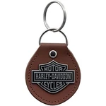 Harley-davidson Bar & Shield Metal Tan Brown Vinyl Fob Style Key Chain 4547. Fixed Price $20.95.