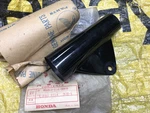 Honda CB93-CB125 CB96-CB160 Rh Cover Upper Front Fork Black Nos 51602-216-000B. Fixed Price $39.99.