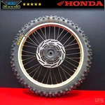 1985-1987 Honda CR250 125 500 Gold Front Wheel Hub Rim Tire Spokes. Fixed Price $85.50.