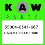 35004-0341-667 Kawasaki Fender-front,p.c.whit 350040341667, New Genuine Oem Part. Fixed Price $290.22.