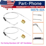 Stainless Steel Throttle And Idle Cable Set For Harley Davidson 42INCH 56579-02A. Fixed Price $25.99.