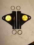 1973 Kawasaki 100 Front Fork Covers Left & Right #44033-051-21 #44034-051-21. Fixed Price $25.00.