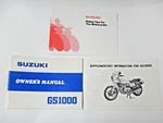 Rare Nos Oem New 1980 Suzuki GS1000S GS1000E Owners Manual Wes Cooley. Fixed Price $599.99.