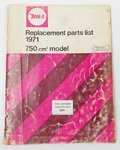 1971 Bsa 750CC Replacement Spare Parts List Book Manual Rocket Ref 00-5723. Fixed Price $49.00.