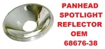 Spotlight Reflector Harley Knuckle Ul Pan 45 Servi-car 1938-61 Replace 68676-38. Fixed Price $19.95.