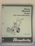 Simplicity Mfg. 1690900 555 Snowthrower Parts Manual. TP-1085 Original! 1984. Fixed Price $12.00.