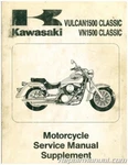 Used 1996 Kawasaki VN1500 Service Manual Supplement. Fixed Price $25.16.
