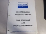 Cub Cadet Factory Time Schedule Procedure Manual Floating Axle Performers. Fixed Price $19.99.