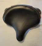 Deluxe Solo Seat With Rosettes For Harley Knucklehead, Panhead 1943-1947. Fixed Price $550.00.