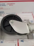 Bulldog Cequent #500245 Black Universal 6" Poly Wheel Caster With Pin 1200# Cap.. Fixed Price $15.95.