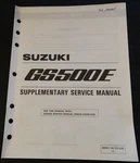 1996 Suzuki GS500E Supplementary Service Manual 99501-34120-03E (206). Fixed Price $14.99.
