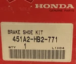 New Genuine Honda 451A2-HB2-771 Front / Back Brake Shoe Pad. Fixed Price $28.43.
