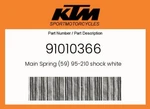 Ktm Genuine Main Spring (59) 95-210 Shock White 91010366. Fixed Price $144.49.