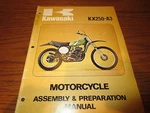 75-76 Kawasaki Kx 250 A3 Assembly & Preparation Manual 99997-740-01 SW41K. Fixed Price $29.95.