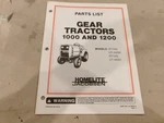 Homelite Gear Tractors 1000 And 1200 Parts List JA-99043-3. Fixed Price $25.99.