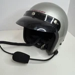 Vtg Arthur Fulmer Falcon Dot Motorcycle Helmet Sz 7 1/4 Visor & Microphone. Fixed Price $51.95.