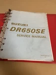 1995 Suzuki DR650SE Service Manual Binder, Part # 99500-46030-03E. Fixed Price $29.99.
