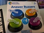 Learning Resources Recordable Answer Buzzers Custom Buttons Color Base Set. Fixed Price $9.99.