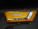 Oil Tank, Left Side Cover With Emblem - Yamaha 1972 DS7, 1969 1970 71 R5C R5B. Fixed Price $49.95.