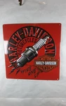 Harley Davidson Embossed Tin Sign Spark Plug Fire Up Motorcycle Garage Bar. Fixed Price $59.95.