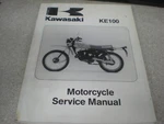 Oem Kawasaki Service Manual 1979-96 KE100 99924-1011-06. Fixed Price $39.99.