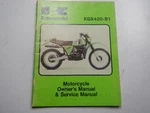 1981 Kawasaki Owners Repair Manual 99963-0039-01 KDX420-B1. Fixed Price $79.99.