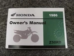 1986 Honda Z50RD Christmas Special Motorcycle Owner Operator Maintenance Manual. Fixed Price $127.40.