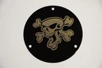 Oem Black Skull Clutch Derby Cover 70-98 Harley Shovelhead Evolution 25451-81. Fixed Price $100.00.