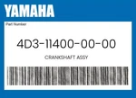 Yamaha Genuine Crankshaft Assy 4D3-11400-00-00. Fixed Price $442.39.