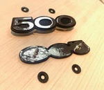 Pair Side Cover Emblems Fit Kawasaki H1 KH500/ March Iii 1969 1975, #56018-146. Fixed Price $44.50.
