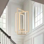 A04430 35W Led 3-LIGHT Diy Brushed Gold Minimalistic Geometric Pendant. Fixed Price $170.99.