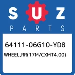 64111-06G10-YD8 Suzuki WHEEL,RR(17M/CXMT4.00) 6411106G10YD8, New Genuine Oem Par. Fixed Price $937.20.