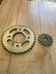 76 Yamaha Rd 400 Original 38 Tooth Sprocket And Matching Countershaft Gear. Fixed Price $78.50.