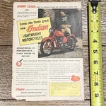 Johnny Lujack 1948 Indian Motorcycle Ad Notre Dame Irish Chicago Bears Football. Fixed Price $19.98.