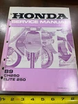 Genuine Honda 89 CH250 Elite Service Manual Book 61KAB00. Fixed Price $27.85.