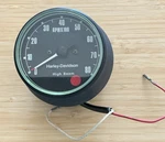 Harley Davidson Wrinkle Black Cable Driven Tachometer 92051-75D. Fixed Price $142.50.
