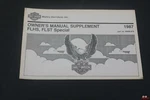 Harley Davidson 1987 Flst Special/flhs Owner's Manual Supplement 99466-87S. Fixed Price $19.95.