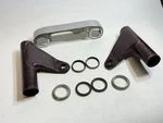 1975 Yamaha XS500 73-74 TX500 Headlight Bracket Ear Cover Set Burgundy. Fixed Price $38.00.