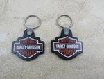 Qty 2 Black Wolf Harley Davidson Bristol Virginia Bar & Shield, Key Chain, Fob. Fixed Price $8.95.