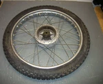 1978 Yamaha Front Wheel Rim Hub Tire 2.75-21 2A6-15349. Fixed Price $40.00.