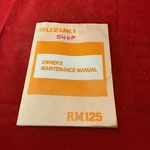 Suzuki Oem 1988 RM125 Factory Owner Maintenance Manual 99011-27C50-03A. Fixed Price $31.77.